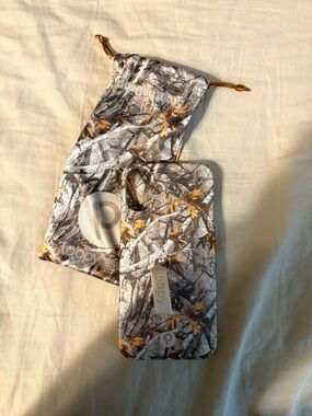 Loopy Case Camouflage Phone Case with Pouch - Gray & Orange